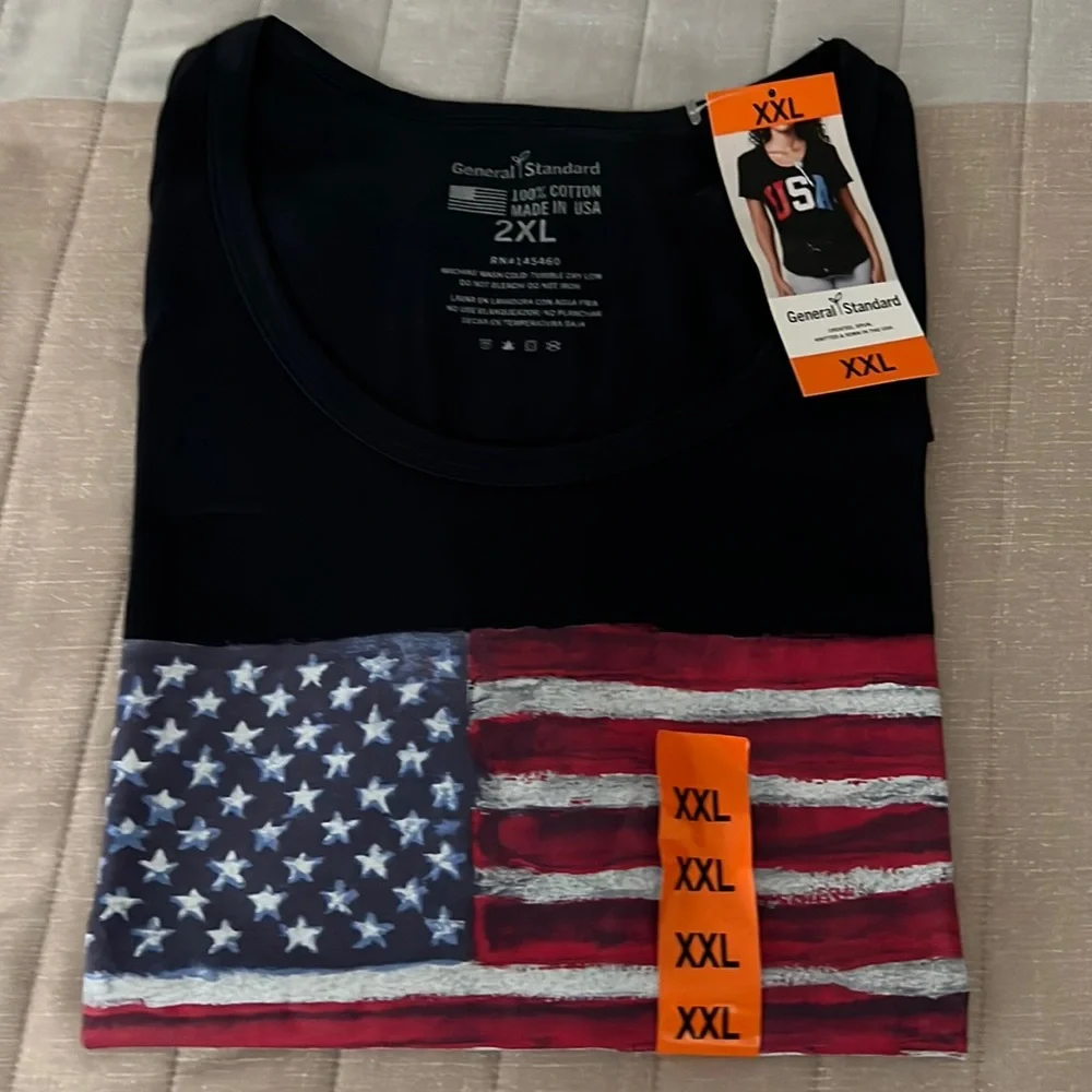 (General standard) 100% cotton Ladies T-shirts in dark blue size2XL - Picture 6 of 16
